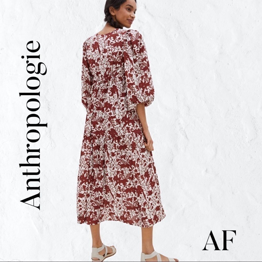 ANTHROPOLOGIE BY DELFI ISOLDE SILKY MAXI DRESS NWT Medium - Picture 3 of 8
